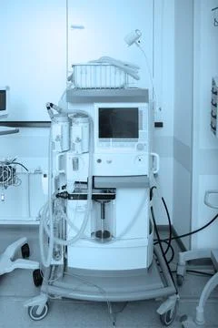 Technologically advanced equipment in CT or MRI Scan room. Modern hospital Stock Photos