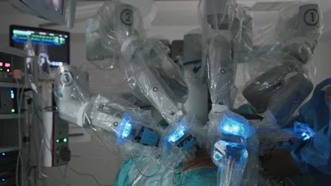 Technologically equipped modern operating room in modern clinic Stock Footage 246360895
