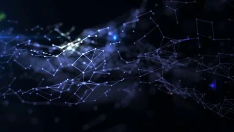 Technologies. Abstract background with plexus connections wire frame web Stock Footage 70842004