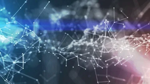 Technologies. Abstract background with plexus connections wire frame web Stock Footage 70889863