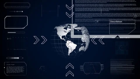 Technologies hud screen displays animations	 Stock-Footage 111209920