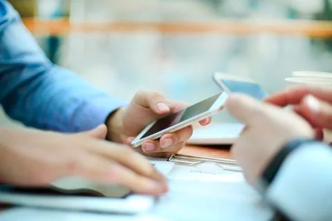 Technologies make life easier. Close-up of man holding digital tablet while Foto stock