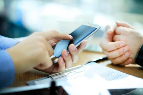 Technologies make life easier. Close-up of man holding digital tablet while Stock Photos