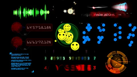 Technologies of smartphone. Graphic image of technologies Stock Footage 141638938