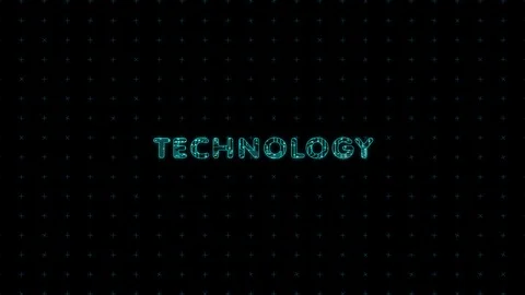 Technologies, text with microprocessor computing texture, microprocessor Stock Footage 105964056