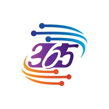 Technology 365 infinity logo icon design illustration vector Stockillustratie