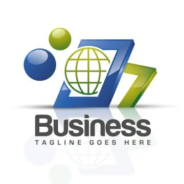 Technology 3d logo Stock Illustration