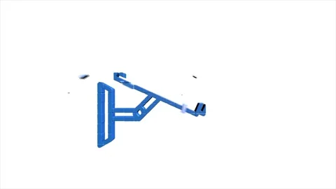 Technology 3D pixel icon on white background. Information technology. Motion Stock Footage 153864058