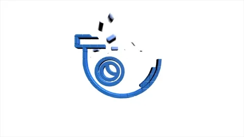Technology 3D pixel icon on white background. Information technology. Motion Video stock 153869725