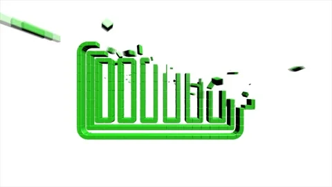 Technology 3D pixel icon on white background. Information technology. Motion Stock Footage 153874541