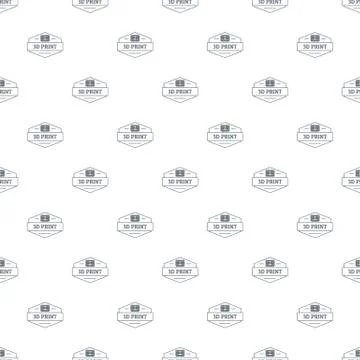 Technology 3d printing pattern seamless Stock Illustration