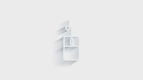 Technology 3D shadow icon on white background. Information technology. Motion 動画素材 153793643