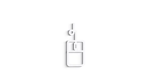 Technology 3D shadow icon on white background. Information technology. Motion Vídeo Stock 153802728