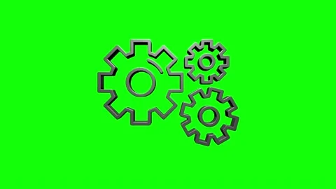 Technology 3D silver icon on white background. Information technology. Motion Stockbeeldmateriaal 153820437