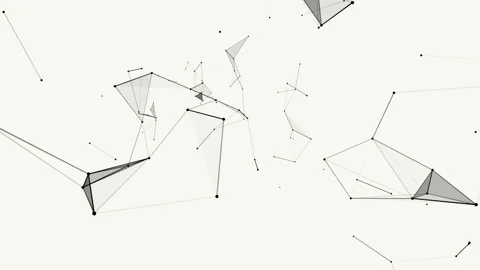 Technology. Abstract Animation. Background. Black and white plexus. Stock Footage 103604442