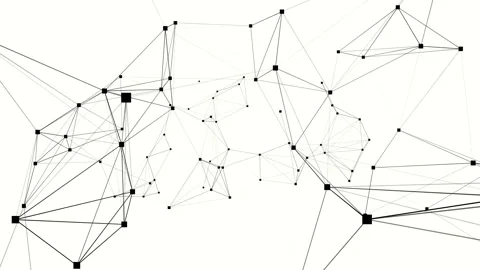 Technology. Abstract Animation. Background. Black and white plexus. Stock Footage 104128077