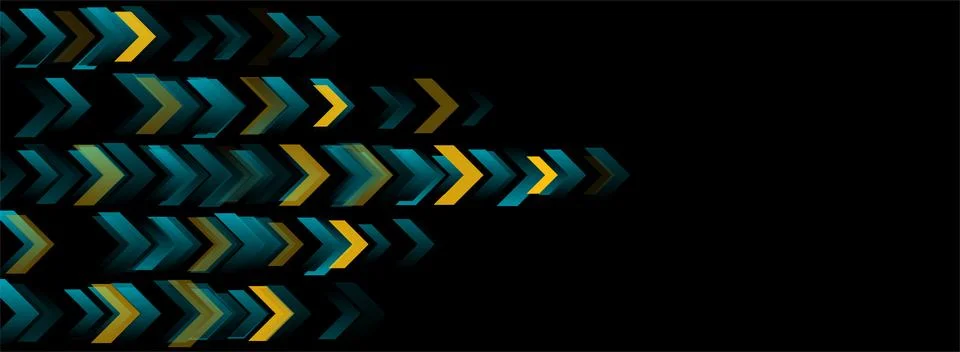 Technology abstract background with blue orange arrows Stock Illustration