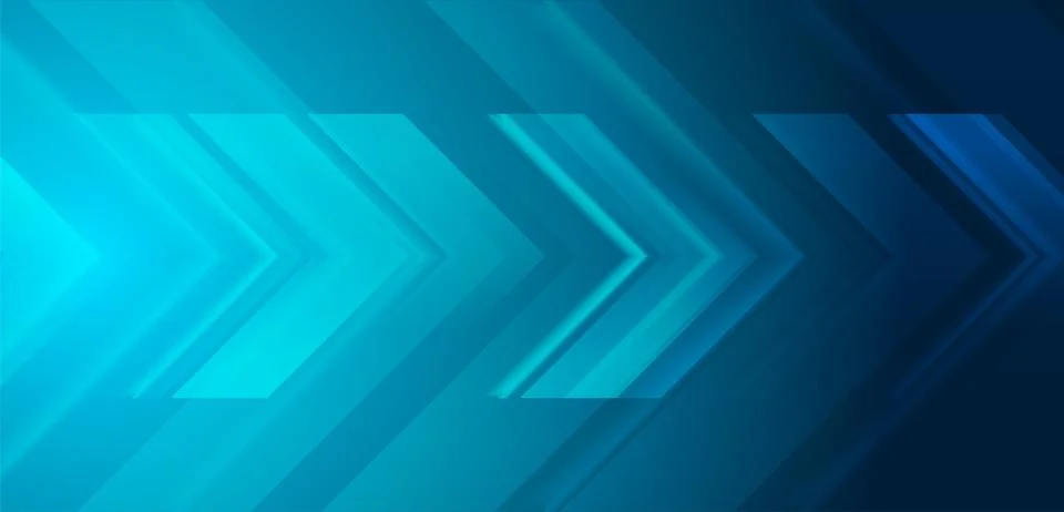 Technology abstract background with bright blue arrows Stock Illustration