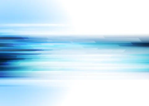Technology abstract background with bright blue glossy stripes Stock Illustration