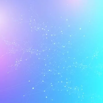 Technology abstract background with connected line and dots. Big data イラスト素材