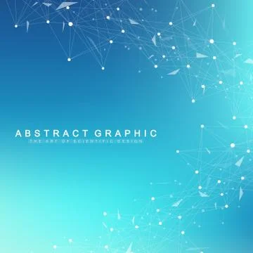 Technology abstract background with connected line and dots. Big data Stockillustratie