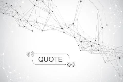 Technology abstract background with connected line and dots. Big data Stock Illustration