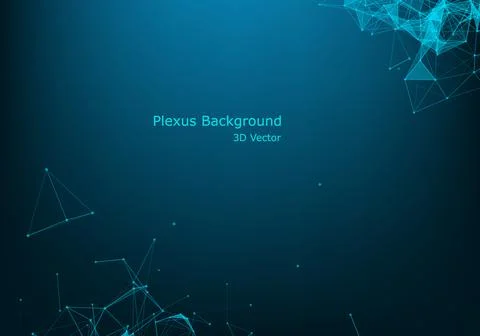 Technology abstract background with connected line and dots. Big data visuali Illustrazione stock