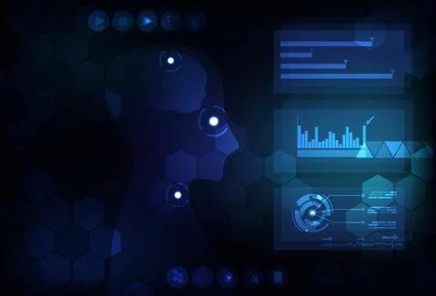 Technology abstract background digital futuristic medical scanning Stock Illustration