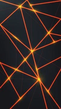 Technology abstract background digital network geometric design glowing ora.. Illustrazione stock