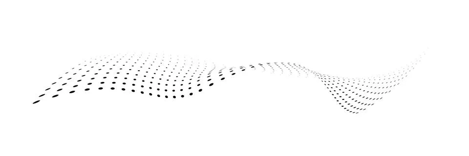 Technology abstract background. Geometric dotted curve shapes. Stockillustratie
