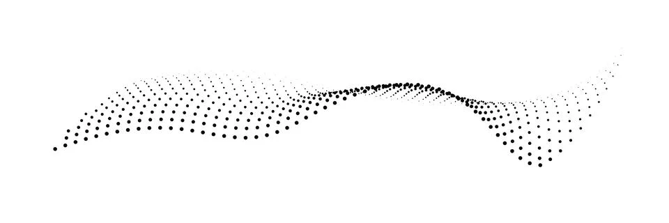 Technology abstract background. Geometric dotted curve shapes. Stock-Illustration