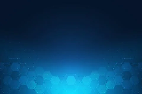 Technology abstract background. Geometric texture with molecular structures and Stock Illustration