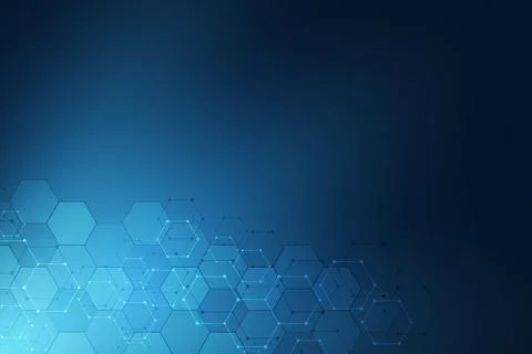 Technology abstract background. Geometric texture with molecular structures and Stock Illustration