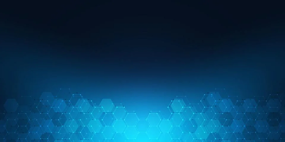 Technology abstract background. Geometric texture with molecular structures and Stock Illustration