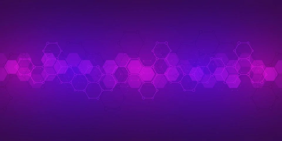 Technology abstract background. Geometric texture with molecular structures and Stock Illustration