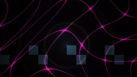 Technology Abstract Background with Glowing Pink Grid Lines and Moving Blue.. Stock Footage 343768923