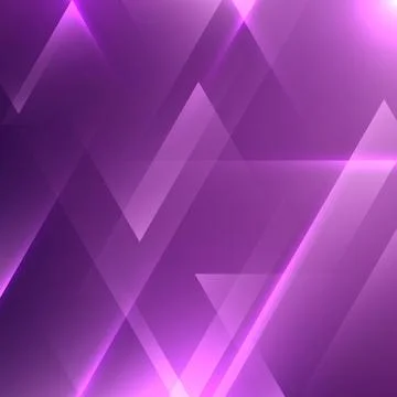 Technology abstract background with glowing purple triangles and geometric .. Ilustración de archivo