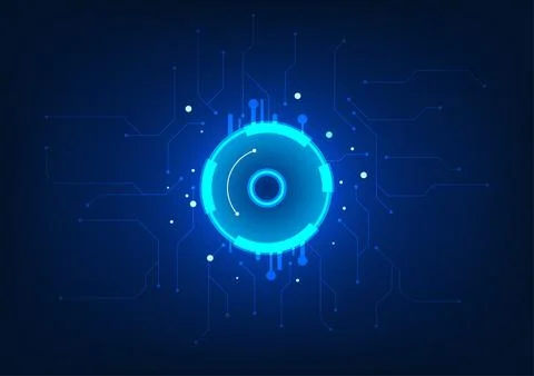 Technology abstract background. Hi-tech circles connected with technology c.. Stockillustratie