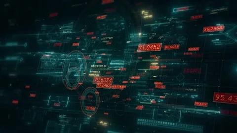 Technology abstract background with Hud elements Stock Footage 150211384