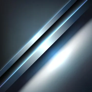 Technology abstract background with metallic diagonal gray silver bands ill.. Stock Illustration