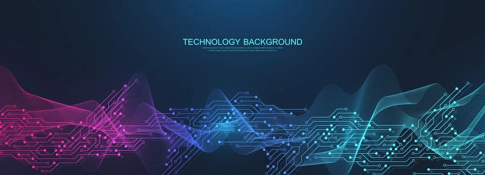 Technology abstract background. Modern electronic motherboard texture Stockillustratie