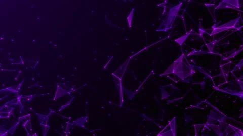 Technology abstract background with polygonal shapes connecting dots and line Stock Footage 186345430