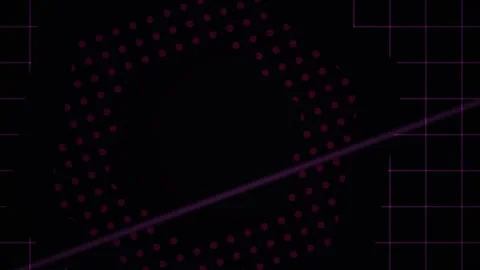 Technology Abstract Background with Purple Grid and Hexagonal Pattern for D.. Stock Footage 343768674