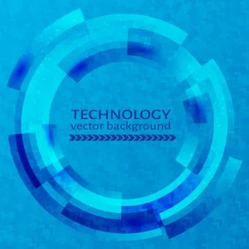 Technology abstract circle background. Mechanical background. Design template Stock Illustration