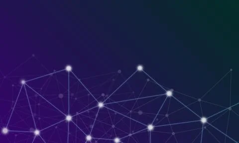 Technology Abstract connected line dots network background concept Stockillustratie