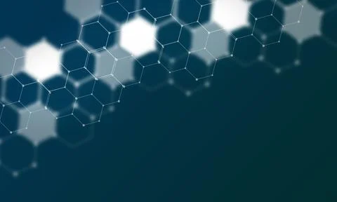 Technology Abstract connected line dots network background concept Stock Illustration
