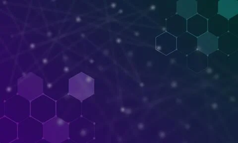 Technology Abstract connected line dots network background concept Stockillustratie