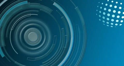 Technology abstract design on blue. Stock Illustration