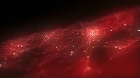 Technology Abstract Digital Connection Network Background Red Stock Footage 223504677