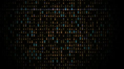 Technology Abstract Digital Matrix Background with Blue Glowing Line and Or.. Stock Footage 343769052